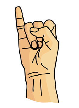 I Sign Language vector image