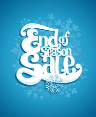 Naklejka na ściany i meble End of winter season sale illustration.