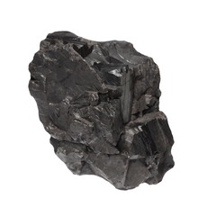 black coal isolated on white background