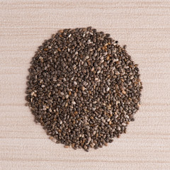 Circle of chia seeds