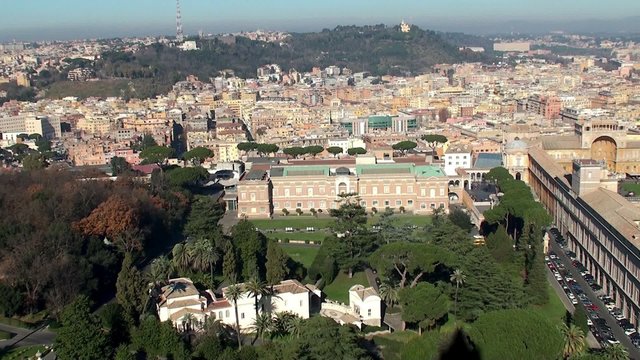 Vatican Museums & Vatican Gardens from the Dome of St. Peter's