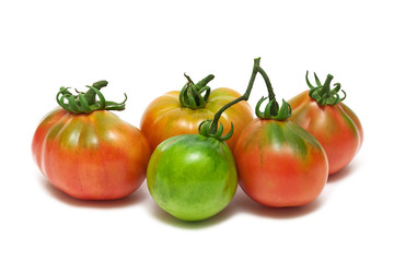 tomatoes closeup isolated on white background