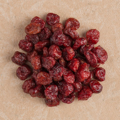 Circle of dried cranberries
