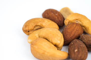 Almonds and cashew nuts