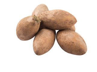 Sapodilla or Ciku fruit over white background