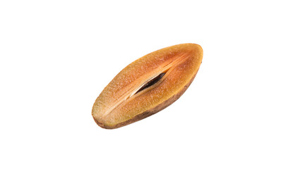 Sapodilla or Ciku fruit over white background