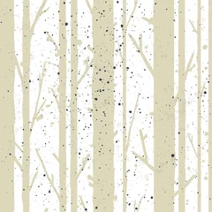 Fototapete Birken Bäume nahtloses Muster
