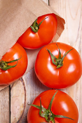 Vegetables on a wooden background