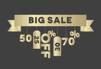big sale gold illustration