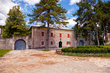 Fototapeta na wymiar Old stone residence in Cetinje, Montenegro.