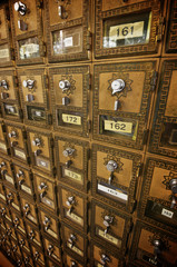 Mailboxes lined