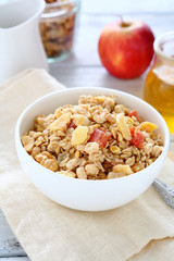 Nutritious breakfast, food in a bowl