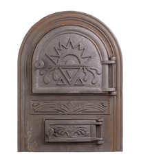Cast iron door for furnaces.