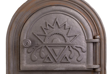 Cast iron door for furnaces.