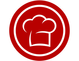 round icon with chef hat