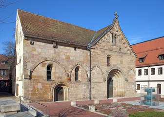 Fototapeta premium Münsterplatz in Heilsbronn