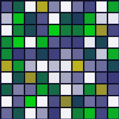 abstract pattern colorful squares with black grille