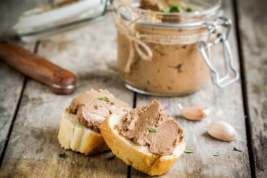 Homemade Chicken Liver Pate In The Jar