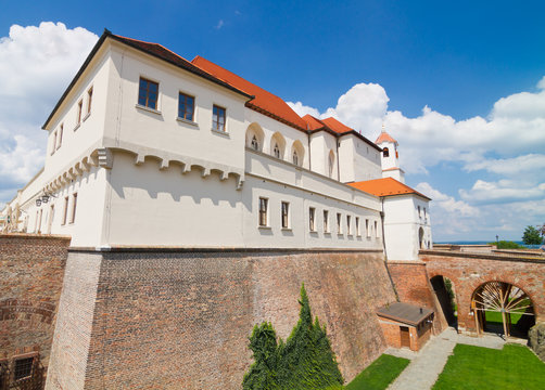 Scenic view of Spilberk castle in Brno, Czech Republic
