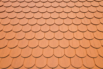 Red roof tiles background