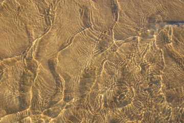 Sandy river bottom