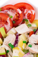 Warm meat salad