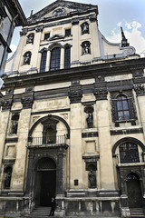 Fototapeta premium facade of a church of Jesuits in Lviv, Ukraine