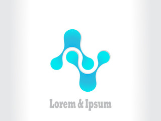 Business Corporate Abstract loop infininfinity blue logo