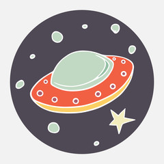 Doodle spaceship.