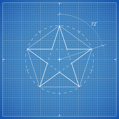 drawing star pentahedron
