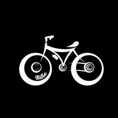 bicycle bike silhouette vector icon or logo