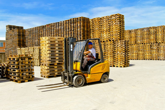 Yellow Forklift