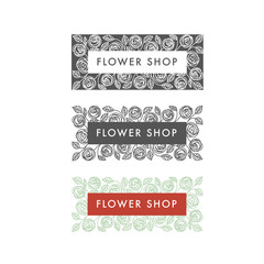 Flower shop, florist labels