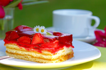 Fresh strawberry pie.