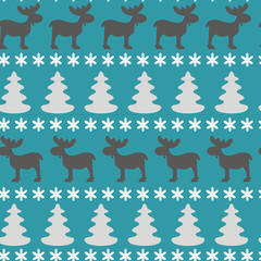 Winter Christmas seamless pattern.