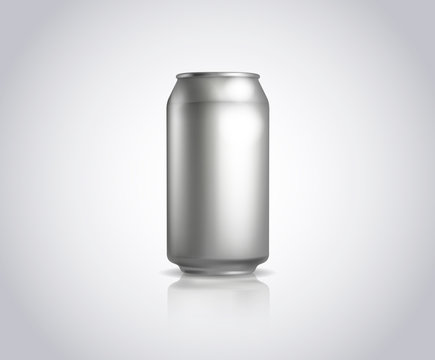 Metal can. Vector illustration of cold drink can isolated