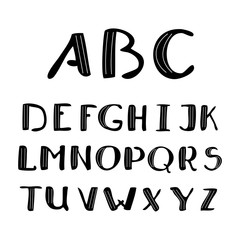 set of watercolor handwriting font