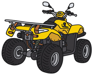 Yellow all terrain vehicle - not a real model
