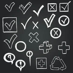 Checkboxes and yes no signs