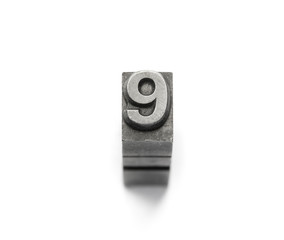 Metal number letterpress 1- 10