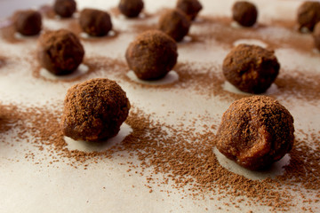 Homemade truffle balls