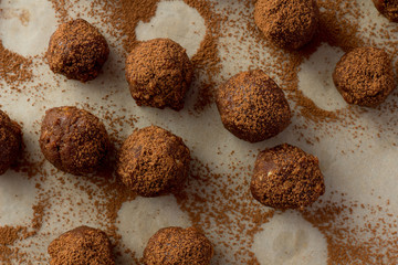 Homemade truffle balls