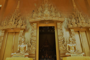 Ancient Golden Door of Thai temple