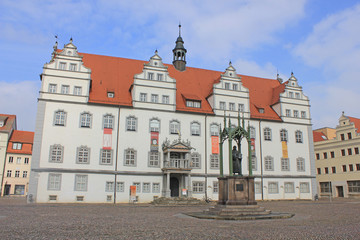 Fototapeta premium Lutherstadt Wittenberg: Rathaus (16. Jh., Sachsen-Anhalt)