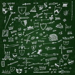 Collection of individual hand drawn elements