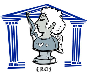 eros,cupid, antique greek god
