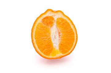 Orange fruit on a white background