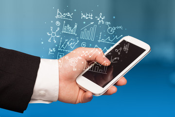 smartphone with business scheme