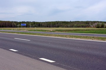 Fototapeta premium Multilane highway without cars