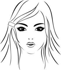 Junge Frau mit langem Haar